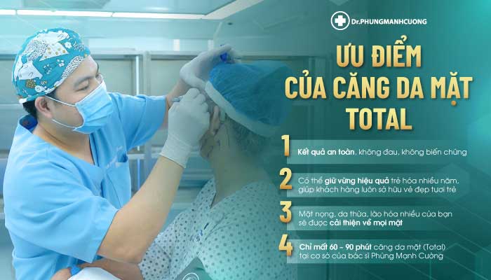 Các ưu điểm của phương pháp căng da mặt Total