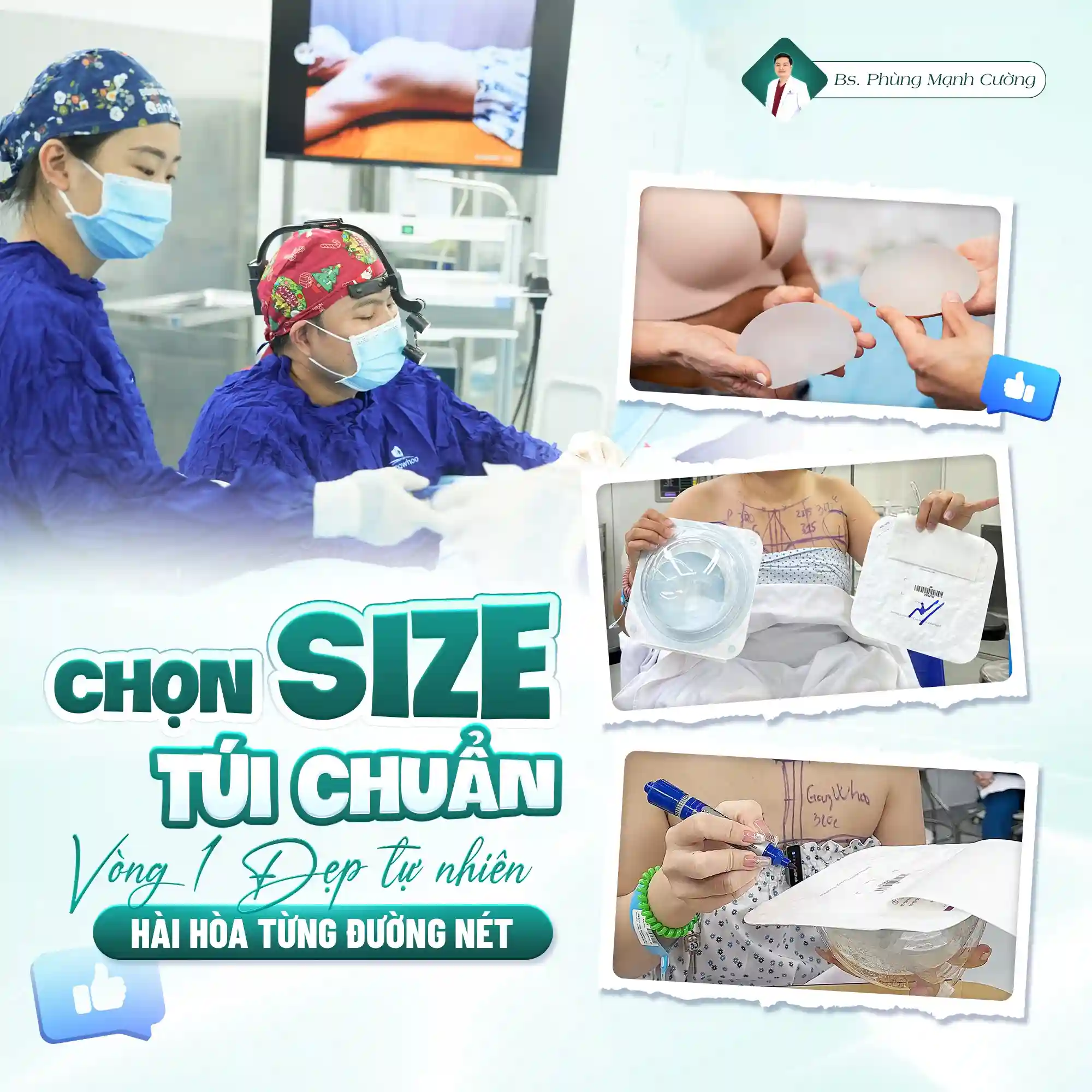Chọn size túi ngực chuẩn để đảm bảo kết quả tốt nhất