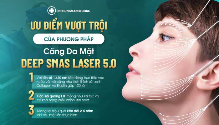 Ưu điểm vượt trội của phương pháp căng da mặt Deep Smas Laser 5.0