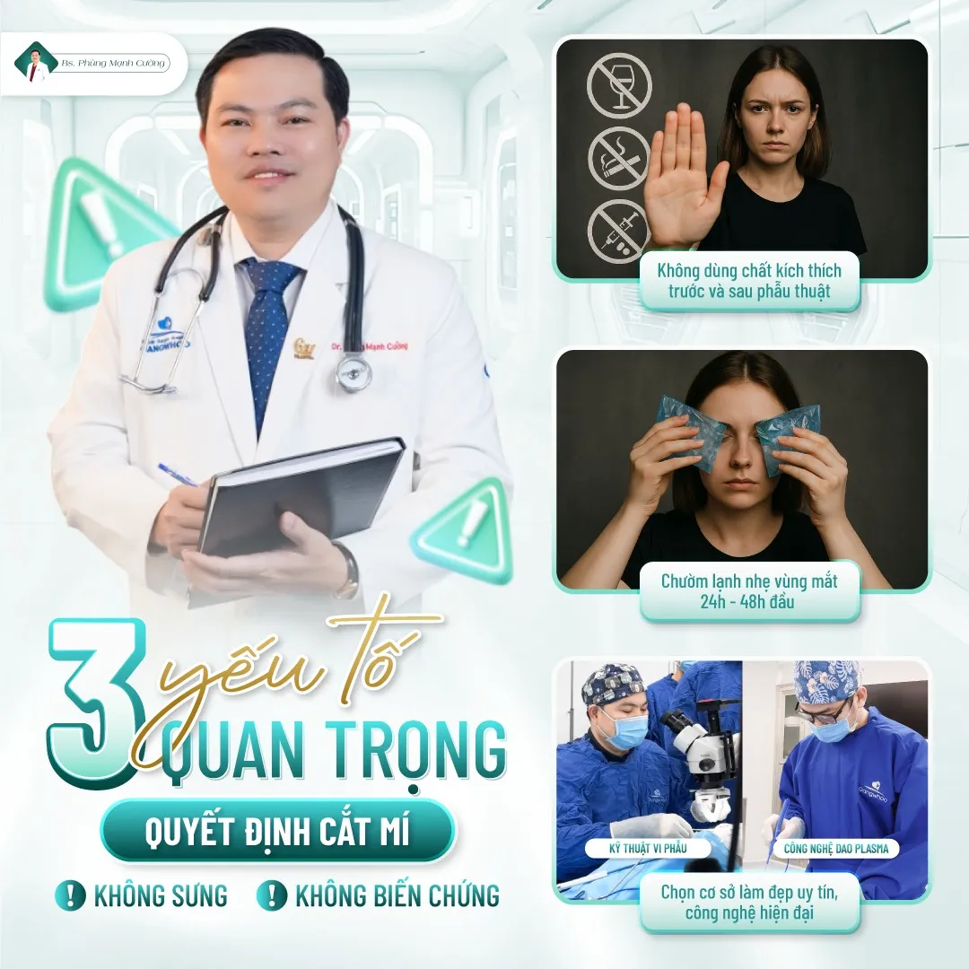 Lưu ý trước khi thực hiện phẫu thuật cắt mí