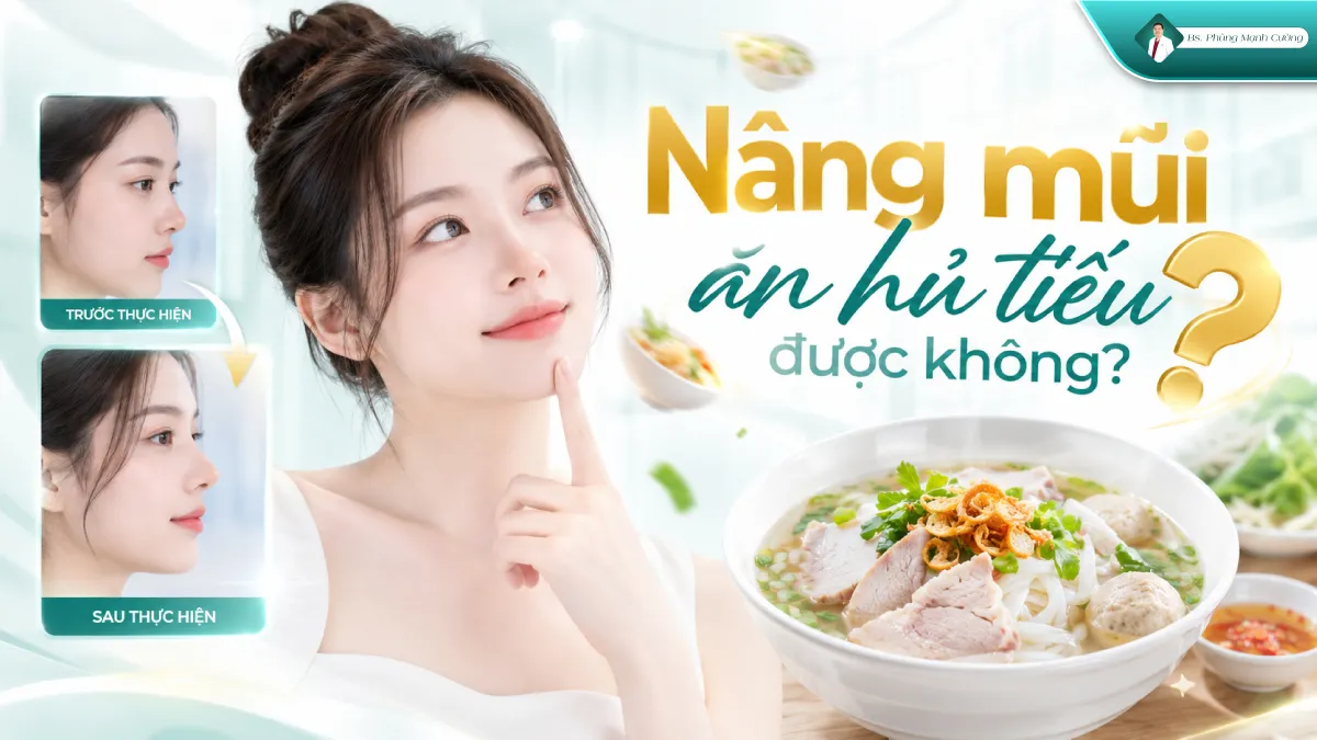 Nâng mũi ăn hủ tiếu được không