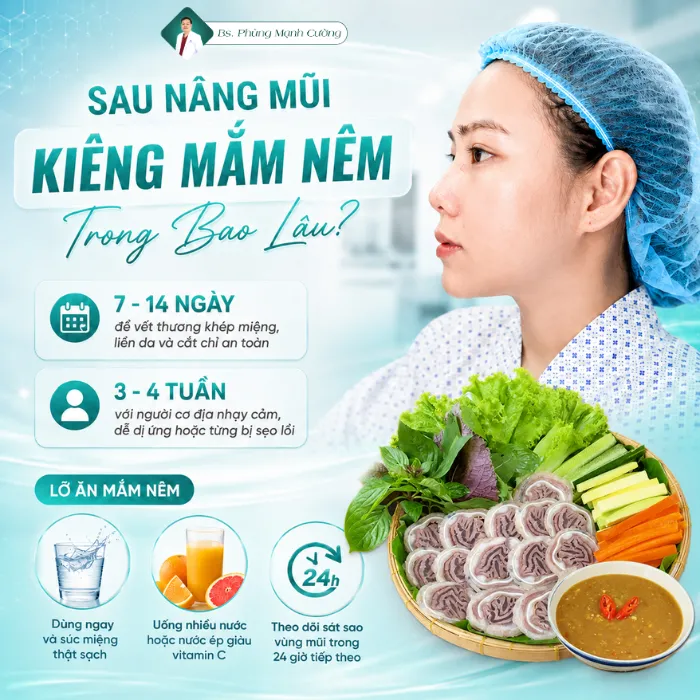 Nâng Mũi Ăn Mắm Nêm Được Không? Kiêng Trong Bao Lâu?