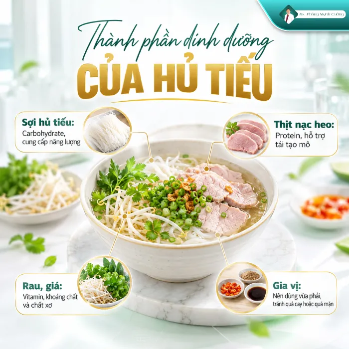 Nâng mũi ăn hủ tiếu được không