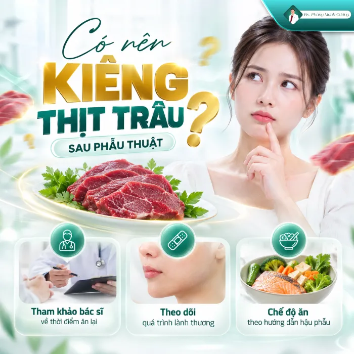 Nâng mũi ăn thịt trâu được không