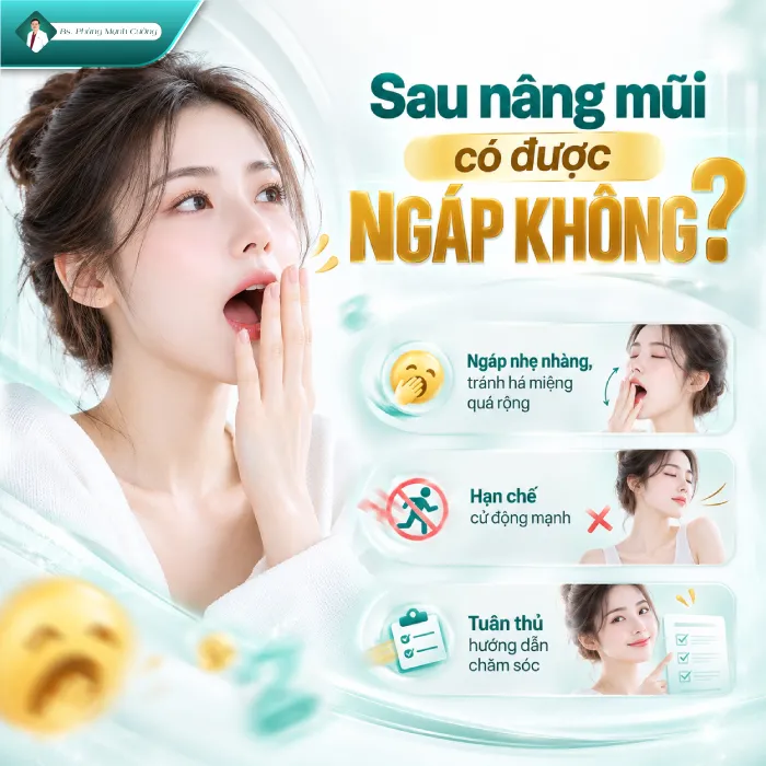 Nâng mũi có được ngáp không? Bác sĩ giải đáp