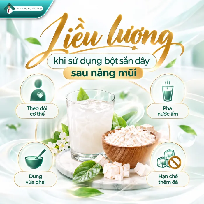 Nâng mũi uống bột sắn dây được không? Bác sĩ giải đáp