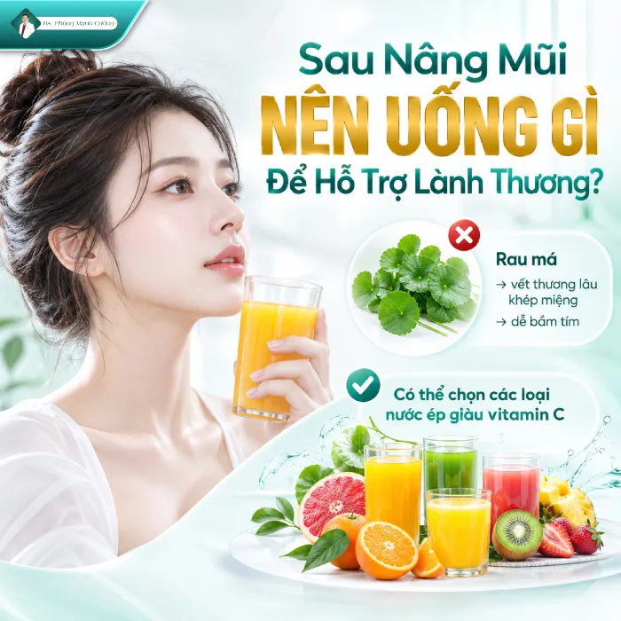 Nâng mũi uống rau má được không? Bác sĩ giải đáp 5 Nâng mũi uống rau má được không? Bác sĩ giải đáp